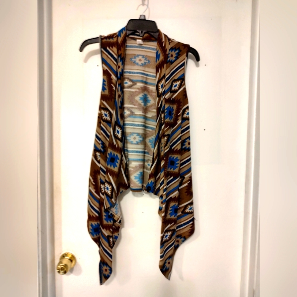 Tribal AZTEC Pattern Print Cardigan sz Small